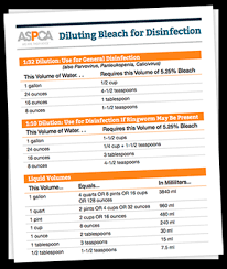 diluting bleach for disinfection aspcapro