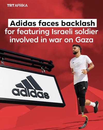 Adidas is facing fierce backlash after featuring Israeli soldier Shalev  Biton, who lost a leg while taking part in the Israel's 2021 brutal assault  on Gaza, in its new Single Shoe Service