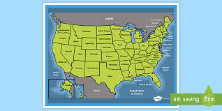 The united states is a lot more than just serious statistics and boring textbook history. United States Map For Kids Map Of Us States Teacher Made