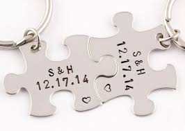 20% off with code shopmaydeals. 2 Piece Personalized Anniversary Date Puzzle Piece Keychain Set Initials Date Buy Online In Bahamas At Bahamas Desertcart Com Productid 29972862