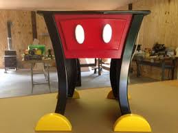 Mickey Mouse Style Nightstand Or End Table By Woodcurve On Etsy 799 99 Mickey Mouse Room Mickey Mouse Bedroom Disney Furniture