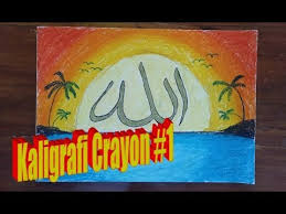 Kaligrafi allah mewarnai home design. Kaligrafi Arab Islami Gambar Kaligrafi Mewarnai Crayon