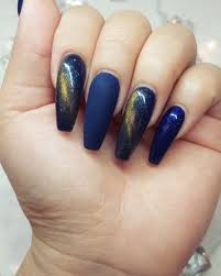 Royal Blue Cat Eyes Twinning With Tomberxamoureux Blue Acrylic Nails Cat Eye Nails Nails
