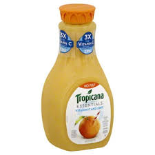 Tropicana Essentials Orange Juice Vitamin C And Zinc No Pulp Wegmans Vitamin C And Zinc Vitamin C Tropicana