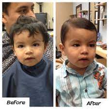 Little Boys Haircut Before And After Baby Boy Hairstyles Baby Boy Haircuts Boys Haircuts