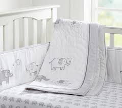 Nursery curtains in nursery bedding sets. Elephant Cot Bedding