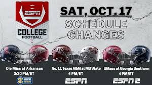 Silhouette cameo 4 giveaway & training | live monday nov. Update Top Ranked Squads Take Cfb S Center Stage On Espn And Abc Espn Networks Spotlight Nearly A Dozen Top 25 Teams In Week 7 Espn Press Room U S