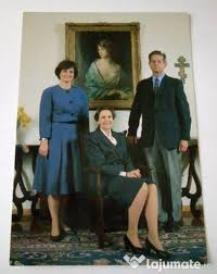 25 octombrie 1921 sinaia, prahova, românia. Fotografie Regele Mihai I Regina Ana Si Principesa Margaret 100 Lei Lajumate Ro