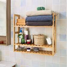 Sobuy Estanteria De Pared Estanteria De Bano Libreria Estanteria De Cocina De Bambu Frg28 B N Colo Estanteria Cocina Estanterias Pared Organizador De Bano
