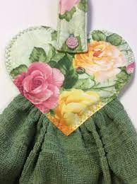 Rose Hanging Oven Refrigerator Towel Rose Button Etsy Sewing Crafts Sewing Aprons Trendy Sewing