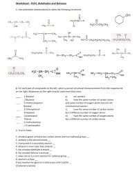 ■■ these activity worksheets are for people using the manual friends: Revision Oxygen Containing Derivatives Worksheet
