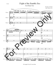 Santorella publications at sheet music plus. Flight Of The Bumble Bee For Flute Trio Flute Nb J W Pepper Sheet Music