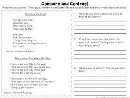 Compare And Contrast Activities Compare And Contrast This Or That Questions Poetry Worksheets