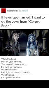 Twitter Corpse Bride Tim Burton Wedding Vows