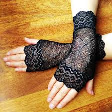 See more ideas about crochet, crochet patterns, knit crochet. Black Lace Long Fingerless Gloves Silver Zigzag Pattern Lace Hand Warmers Victorian Gloves Goth Accessories Steampunk