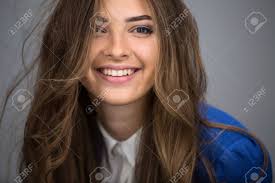 Dark shade of brown hair like this one looks especially impressive when you wear bright outfits. Close Up Portrait Of A Beautiful Brown Haired Girl With A Deep Stock Photo Picture And Royalty Free Image Image 46612967