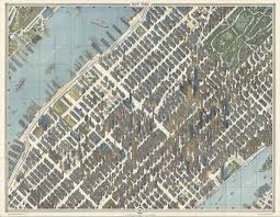 Birds Eye View Of New York City Bird S Eye View Map Of Midtown Manhattan New York City Made By Hermann Bollmann 1963 2931x2278 In 2020 Map Of New York New York City Map New York City Pictures