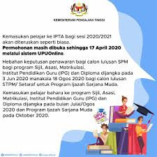 Ipta stands for institut pengajian tinggi awam (malaysia). Kementerian Pengajian Tinggi On Twitter Hebahan Kemasukan Pelajar Baharu Ke Institusi Pengajian Tinggi Awam Ipta Bagi Sesi Akademik 2020 2021