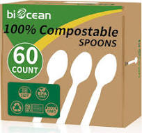 Amazon.com: Biocean 100% Compostable Spoons 60 Count ...