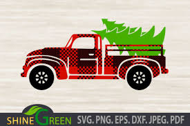 Download Christmas Tree Plaid Truck Silhouette Graphic By Shinegreenart Creative Fabrica PSD Mockup Templates
