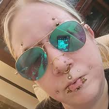 14G (1.6mm) Titanium Internally Threaded Curve Bar Fire Opal Flat End &  Cone Spike Opal End, Vertical Lip, Eyebrow, Helix, Belly, Christina