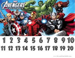 Marvel Avengers Charts Customizable Printable Free