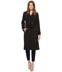 Eileen Fisher Synthetic Recycled Polyester Water Resistant Trench Coat In Black Lyst