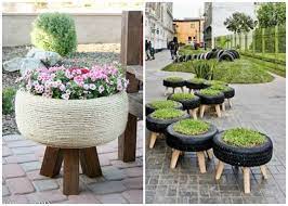 You won't have to spend a lot for this diy project since you can recycle old tires, a bucket, and some boards to get things going. Tire Recycling 10 Amazing Diy Tire Projects Somewhat Simple