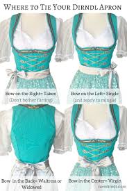 Where To Tie Your Dirndl Apron Dirndl Oktoberfest Outfit Oktoberfest Costume