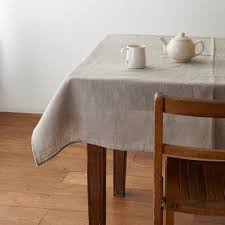 Tablecloth Natural With Stamp Fog Linen Work Table Cloth Linen Tablecloth