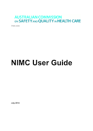 Nimc User Guide Australian Commission On Safety And