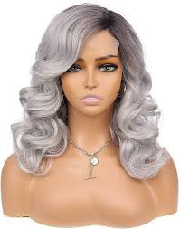 Lady Miranda Loose Wave Lace Part Wig Ombre Color Nature Curly Synthetic  Heat Resistant Weave Full Wigs for Women (Ombre Gray) : Amazon.sg: Beauty
