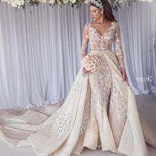 Long Sleeve Wedding Dress With Detachable Bridal Dresses Detachable Train Wedding Dress Wedding Dress Long Sleeve