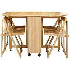 Butterfly Drop Leaf Table With 4 Foldable Chairs Amazon Co Uk Kitchen Amp Home Kitchen Table Chairs Compact Table And Chairs Unique Dining Room