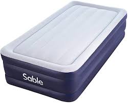 Sable Air Bed With Built In Electric Pump Raised Blow Up Inflatable Air Mattress With A Storage Bag 203 X 99 X 46 Inflatable Air Mattress Mattress Air Mattress