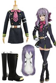 I've never seen this characters or this manga before, but here it is! Seraph Of The End Shinoa Cosplay Kostum Perucke Stiefel Cosplaysky De