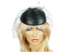 Vintage 1980s Fascinator Hat W Flower Kurt Jr by Tom Hann