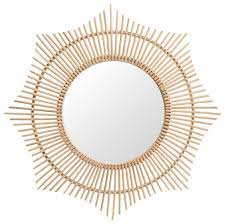 Get the best deals on rattan frame decorative mirrors. Rattan Round Halo Wall Mirror Natural Tropical Wall Mirrors By Kouboo Houzz