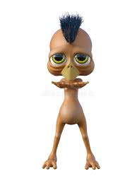 3D Rendering Cute Little Cartoon Duckling Stock Illustration