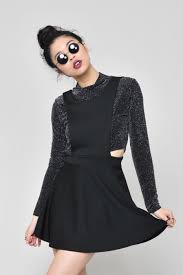 New In Dresses Day Jet Black Pinafore Dress Cagecity Dresses Pinafore Dress Black Pinafore