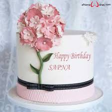 Happy Birthday Sapna Cake Hd Images Download Advance Birthday Wish With Name Edit Enamewishes In 2020 Advance Birthday Wishes Happy Birthday Cake Writing Advance Happy Birthday Wishes