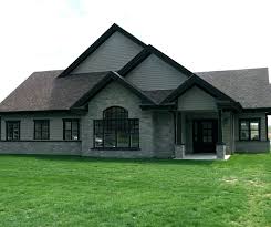 Black And Grey Houses Image Result For Grey With Black Trim House Gray House Exterior Brown Roofs House Paint Exterior