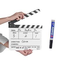 Professional Acrylic Clapboard Dry Erase TV Film Movie Director Cut Action  Scene Clapper Board Slate With Marker Pen Eraser - Walmart.ca