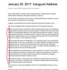Here S The Hidden Message That Someone Discovered In Trump S Inauguration Speech Thought Catalog Donald trump was sworn in as the 45th president on friday, when he delivered his inaugural address to america.