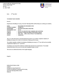 (uitm) cawangan perak kampus seri iskandar. Students Completion Letter
