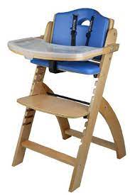 abiie beyond junior y high chair natural with blueberry cushion best high chairs wooden high chairs baby high chair