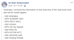Subang parade in subang jaya has been one of the main shopping complex for more than 20 years. Netizen S Photos Show Mph Stores Are Closing Down And Doing Clearance Sales