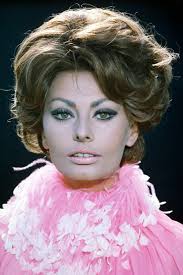 Sophia Loren Close Up In Pink Dress Color 18x24 Poster