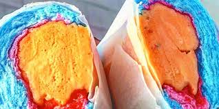 This fun dessert burrito can be made using your favorite candy. You Can Get Cotton Candy Ice Cream Burritos In Montreal Mtl Blog