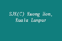 My childhood was very simple. Sjk C Kwong Hon Kuala Lumpur Sekolah Kebangsaan Cina In Sri Petaling